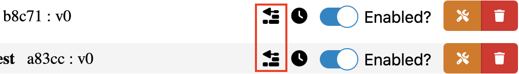 Form Builder forms identified by a trowel-and-bricks icon