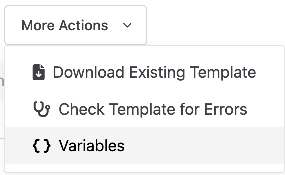 "More Actions" menu in the form edit drawer