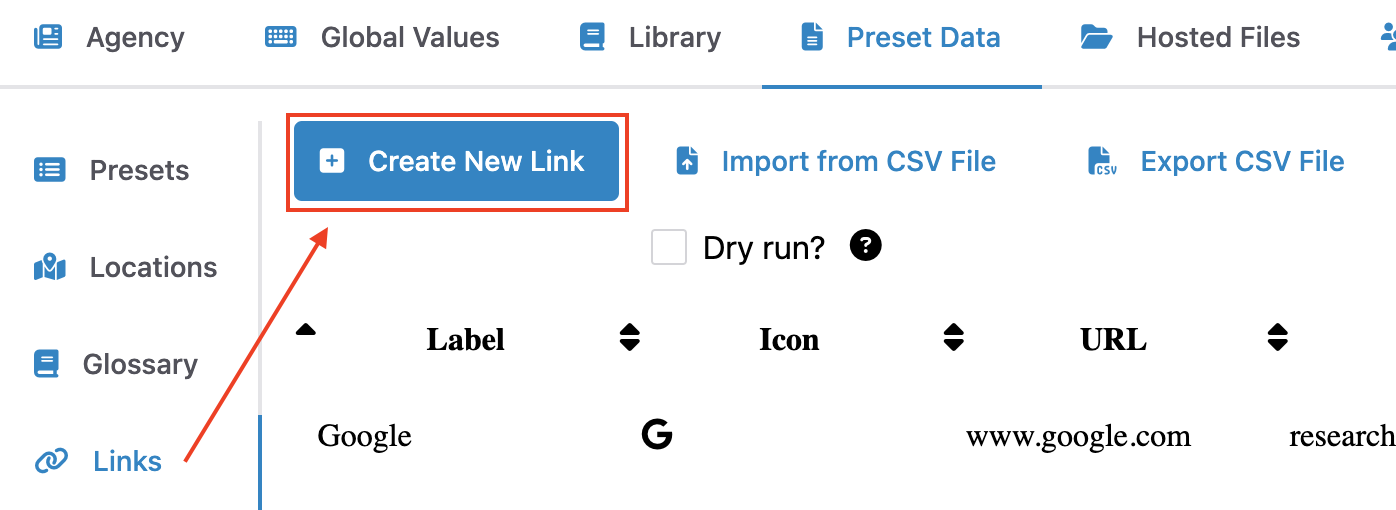 Edit Links